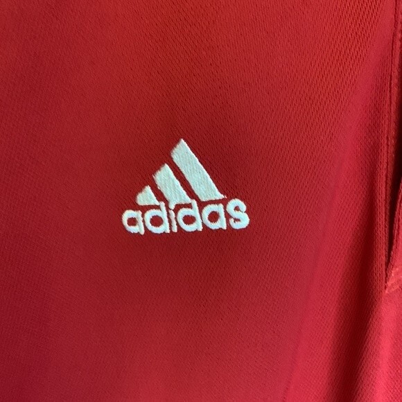 Adidas NWOT University of Wisconsin Red White Black SS Performance Polo Size L - Picture 3 of 10